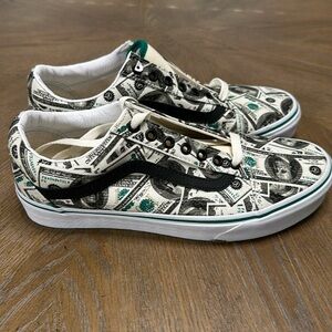 Vans $100 bill / money Men’s Sz 8.5 Women’s Sz 10